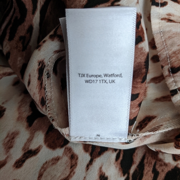 Paraphrase Leopard Print Sleeveless Blouse Size M - Picture 6 of 6